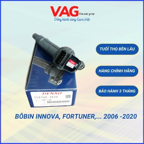 [Chính Hãng] MoBin (Bobin) Đánh Lửa INNOVA 2.0, FORTUNER 2.7  Từ Năm 2006 -2020| 100% Chính Hãng Denso