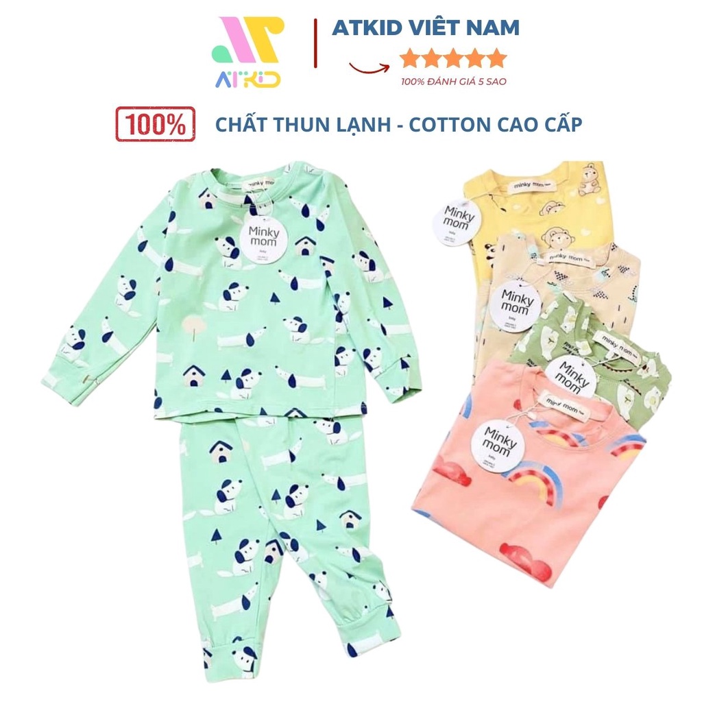 Bộ quần áo thu đông cho bé trai bé gái Minky Mom dài chất cotton cao cấp mềm mịn thấm hút tốt ATKID Việt Nam