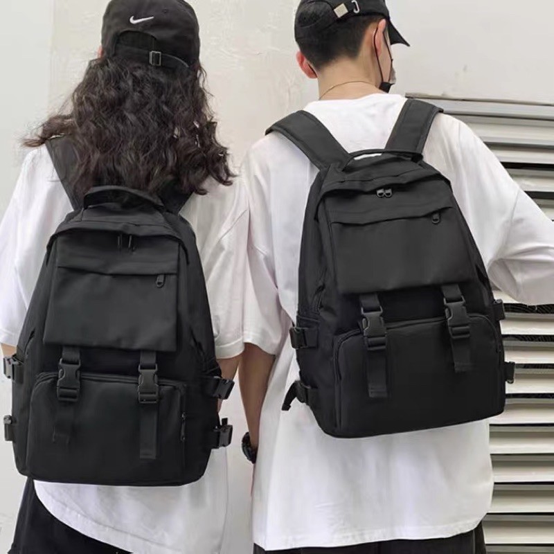 Balo basic Unisex đen SS2020(2khoá) 🥳 CÓ SẴN 🥳