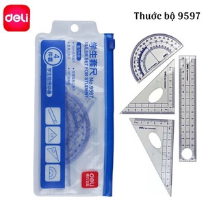 [Ảnh thật] [Có sẵn] THƯỚC BỘ DELI 9597- PHÙ HỢP CHO HỌC SINH, SINH VIÊN _ VPP ABC VINA
