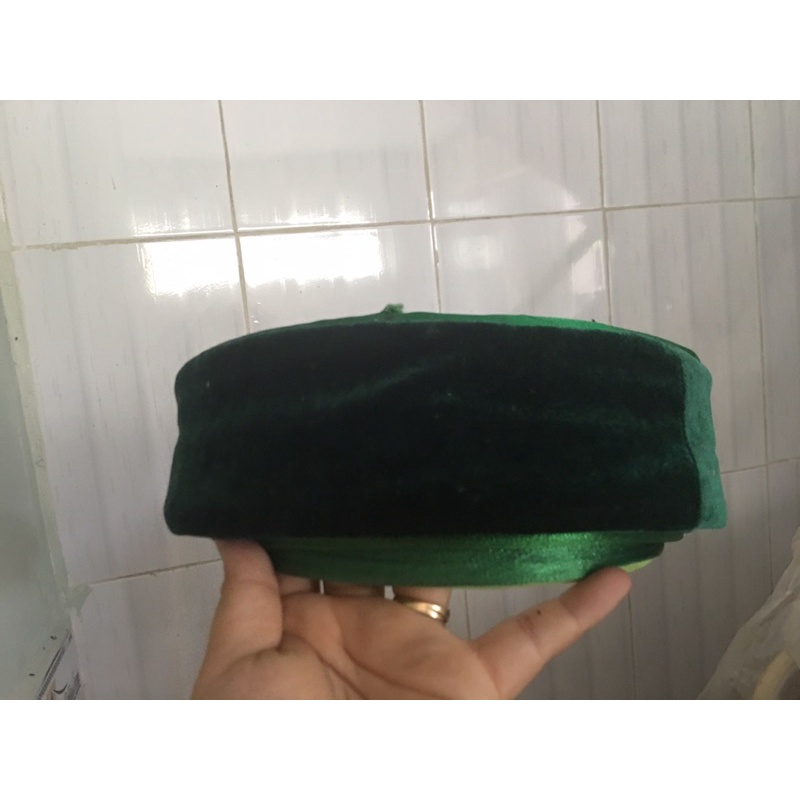 khăn xếp nam nhung xanh