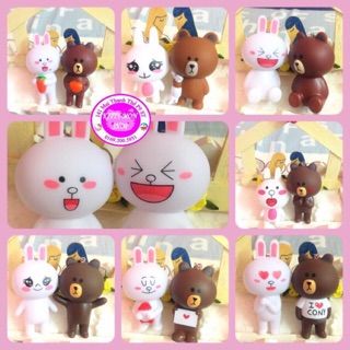 Combo cặp móc khoá Thỏ Cony-Gấu Brown