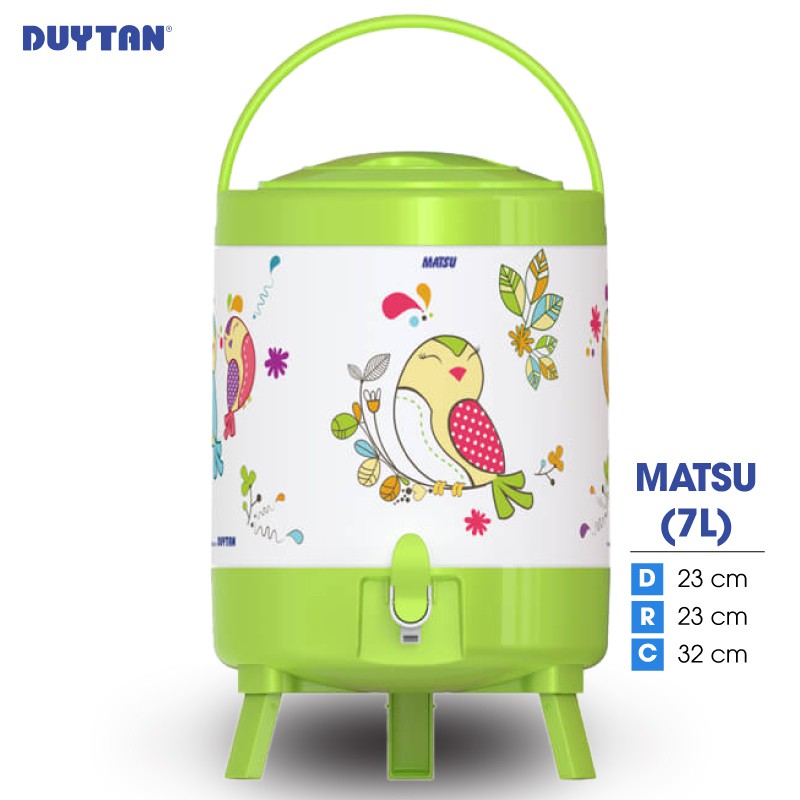 Bình đá cách nhiệt nhựa DUY TÂN Matsu 7 lít  - 32260 - Giao màu ngẫu nhiên