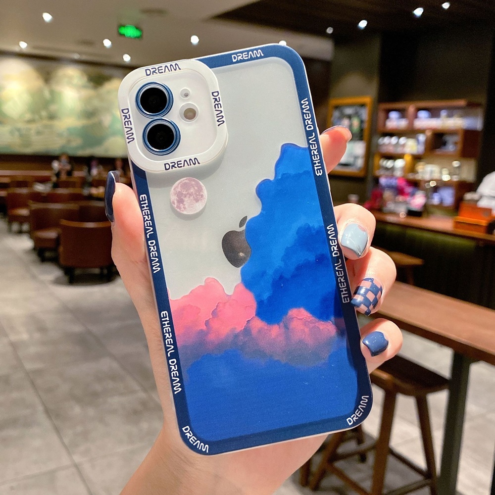 Ốp lưng iphone Cloudy Weather trong cạnh vuông các dòng 7plus/8/8plus/x/xr/xs/11/12/13/pro/max/plus/promax - Tomax Case