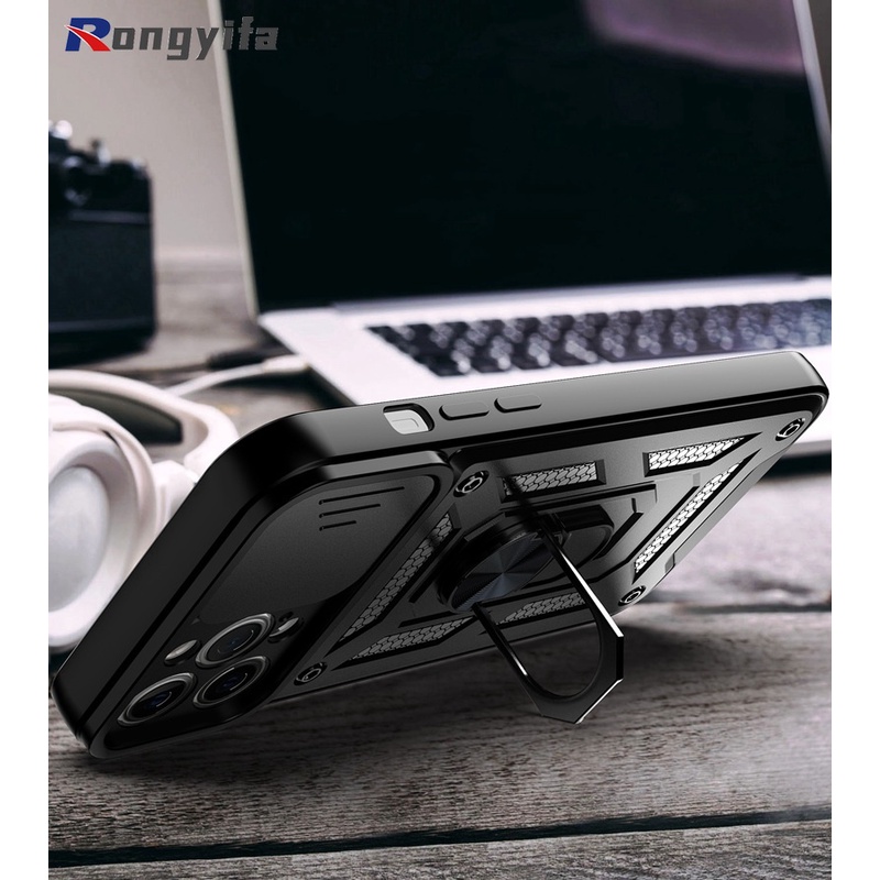 Ốp Điện Thoại Cứng Chống Sốc Có Nam Châm Bảo Vệ Camera Cho iPhone 11 Pro Xs Max 12 Mini