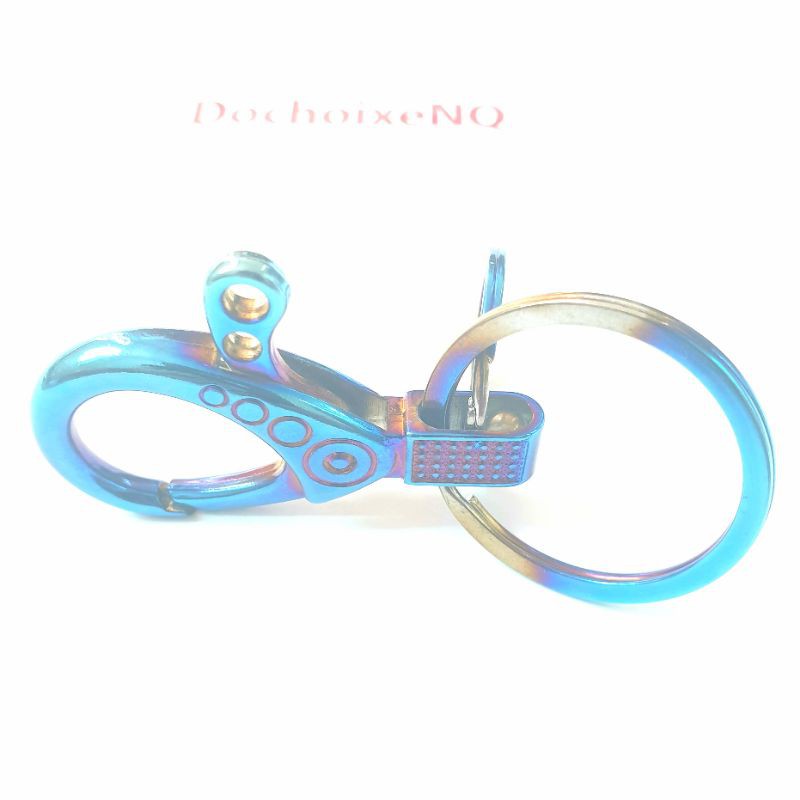 Móc khóa xe máy ô tô đẹp chất liệu inox chốt cài lưng quần thời trang