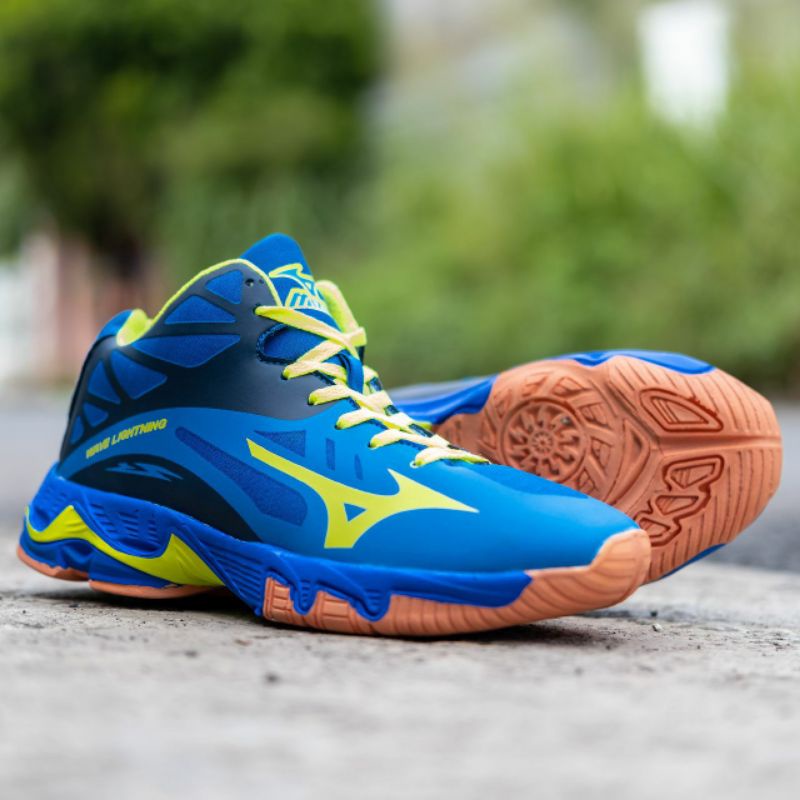 Giày bóng chuyền Mizuno Wave màu xanh lam cho nam