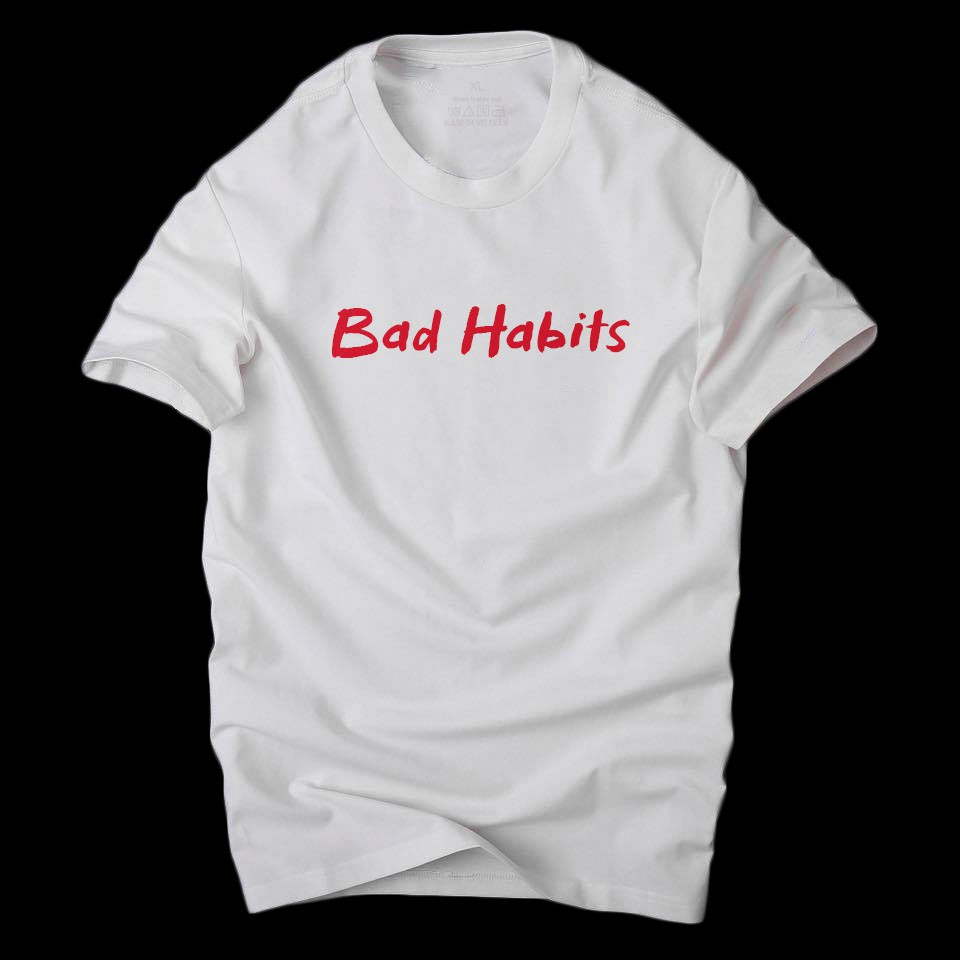 Áo phông nam Bad habits cá tính ,chất vải thun áo cotton 4 chiều thoáng mát | Ur Sport