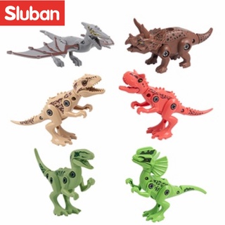 Bộ đồ chơi lắp ráp SLUBAN mô hình khủng long có tua vít cho bé