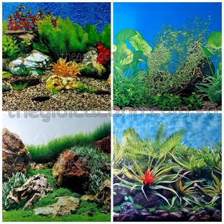 Tranh dán hồ cá, trang trí bể cá cao 60cm