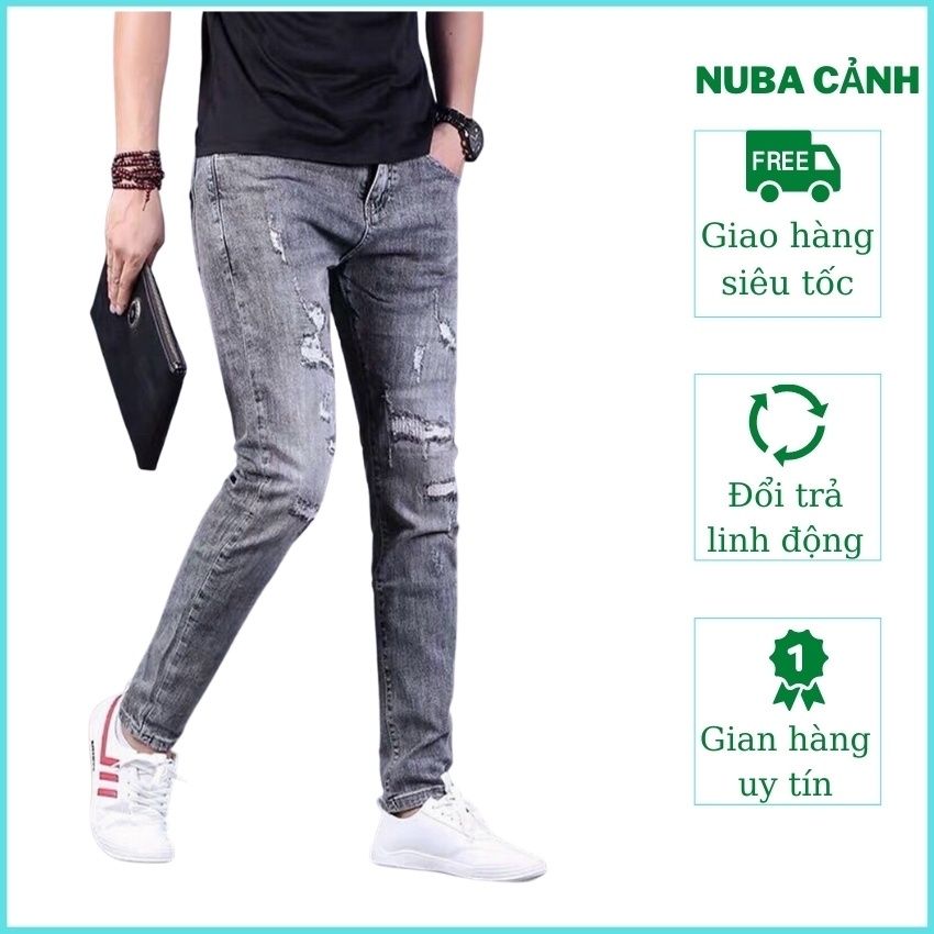 Quần jean nam đẹp giá rẻ giống hình giống mẫu,quần bò NUBA 46