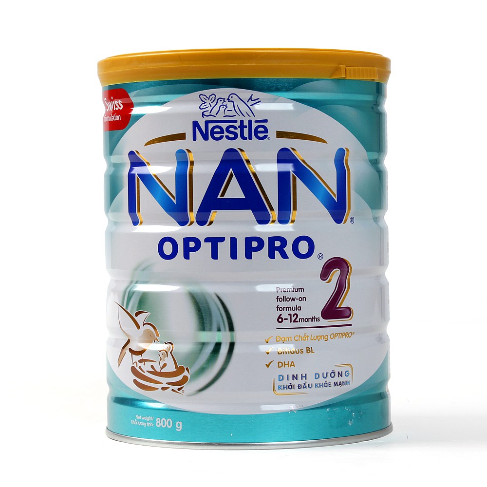 (HOÀN 10%)   Sữa NAN 2 Optipro , Nestlé Thụy Sĩ, 800g, 6-12 Tháng