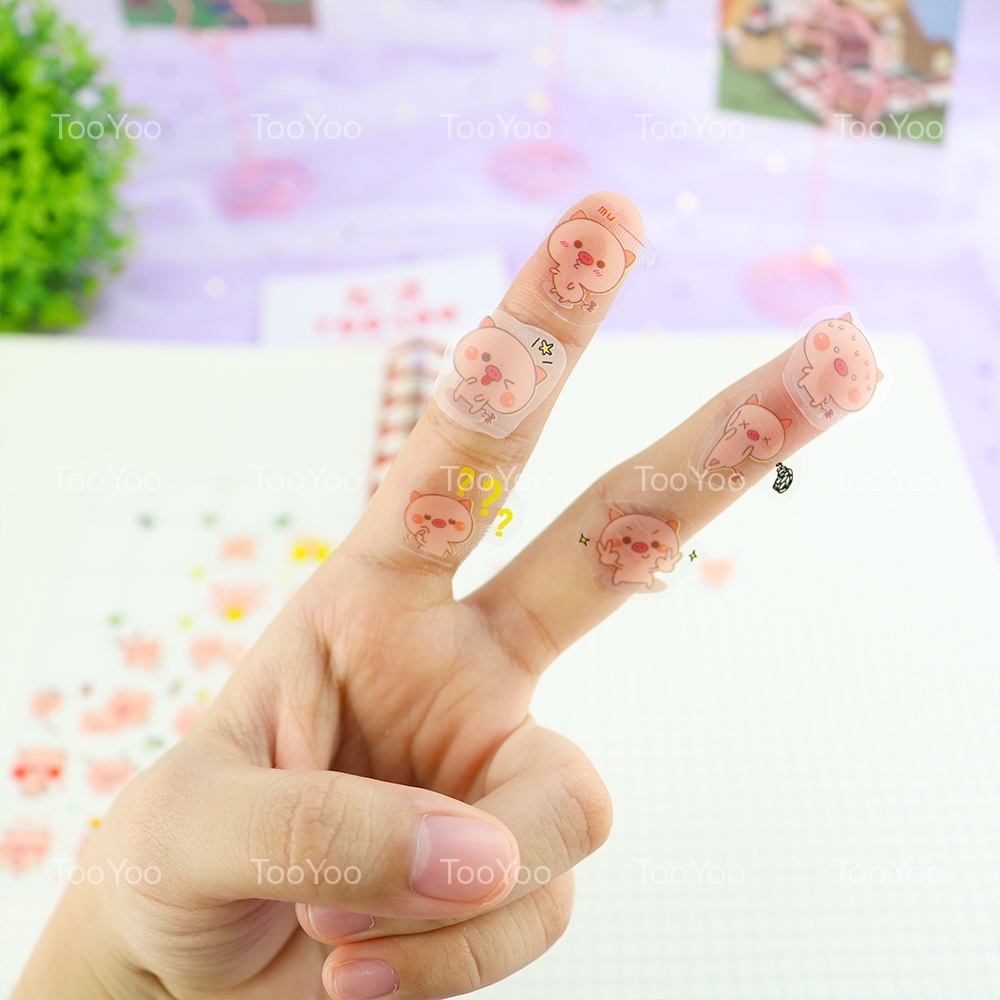 Set 6 tấm sticker trang trí sổ tay, quyển nhật kí nhiều mẫu dễ thương cute TooYoo TY0060