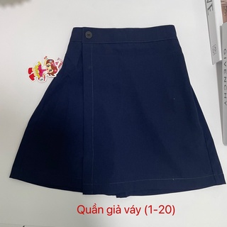 Chân váy học sinh - Quần học sinh giả váy cấp 1,2 - chất kaki lụa - Danangsale