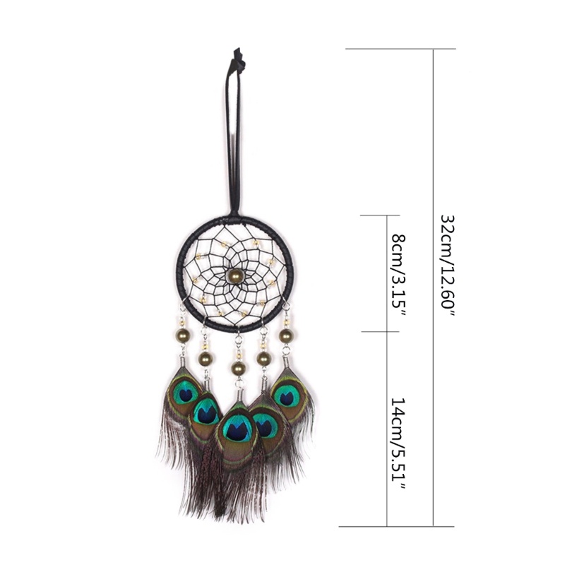 Qq * Dreamcatcher Lông Vũ Treo Tường Trang Trí Nhà Cửa / Xe Hơi Phong Cách Boho