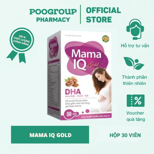 Viên uống MAMA IQ GOLD bổ sung sắt và dưỡng chất cho mẹ bầu, phát triển trí não cho bé, giảm mệt mỏi trong thai kỳ