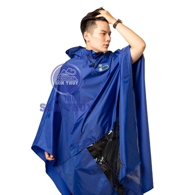 Áo mưa choàng Sơn Thủy - áo mưa vải dù siêu nhẹ, chống rách, trượt nước cực tốt K8