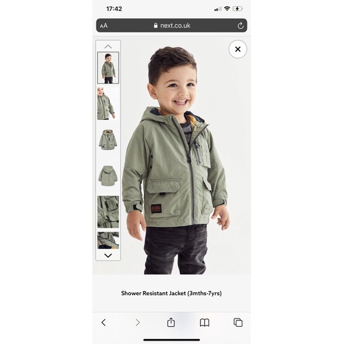 Áo khoác kaki chống thấm nước Next xuất dư xịn