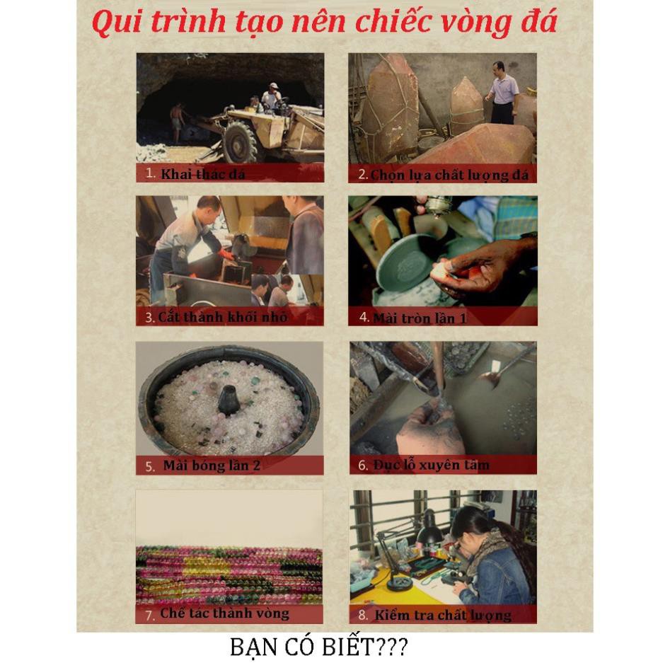 Siêu giảm giá Vòng đá phong thủy nhiều màu phù hợp các mệnh Kim Mộc Thủy Hỏa Thổ loại 1