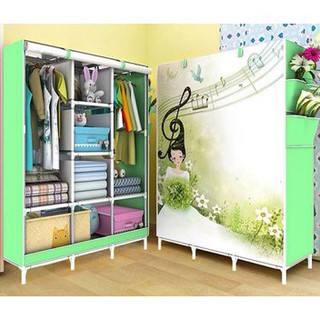 Tủ Quần Áo 3D 3 Buồng 8 Ngăn Cao Cấp -Rẻ nhất