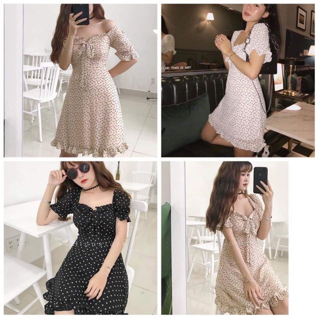 [ ĐẦM XINH KÈM ẢNH THẬT] ĐẦM ÔM VOAN LỤA HỌA TIẾT TRÁI TIM NHÍ HEART DRESS