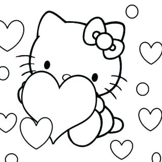 Tranh tô màu hello kitty cho bé Q66