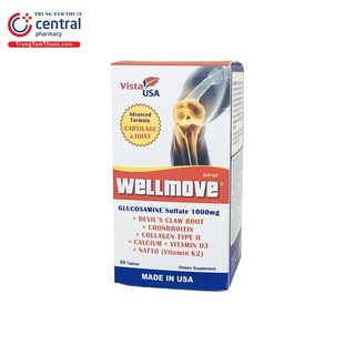 [CHĨNH HÃNG] Wellmove - Giúp bổ xương khớp của Mỹ, giảm đau nhức xương khớp, hàng nhập khẩu chĩnh hãng từ Mỹ