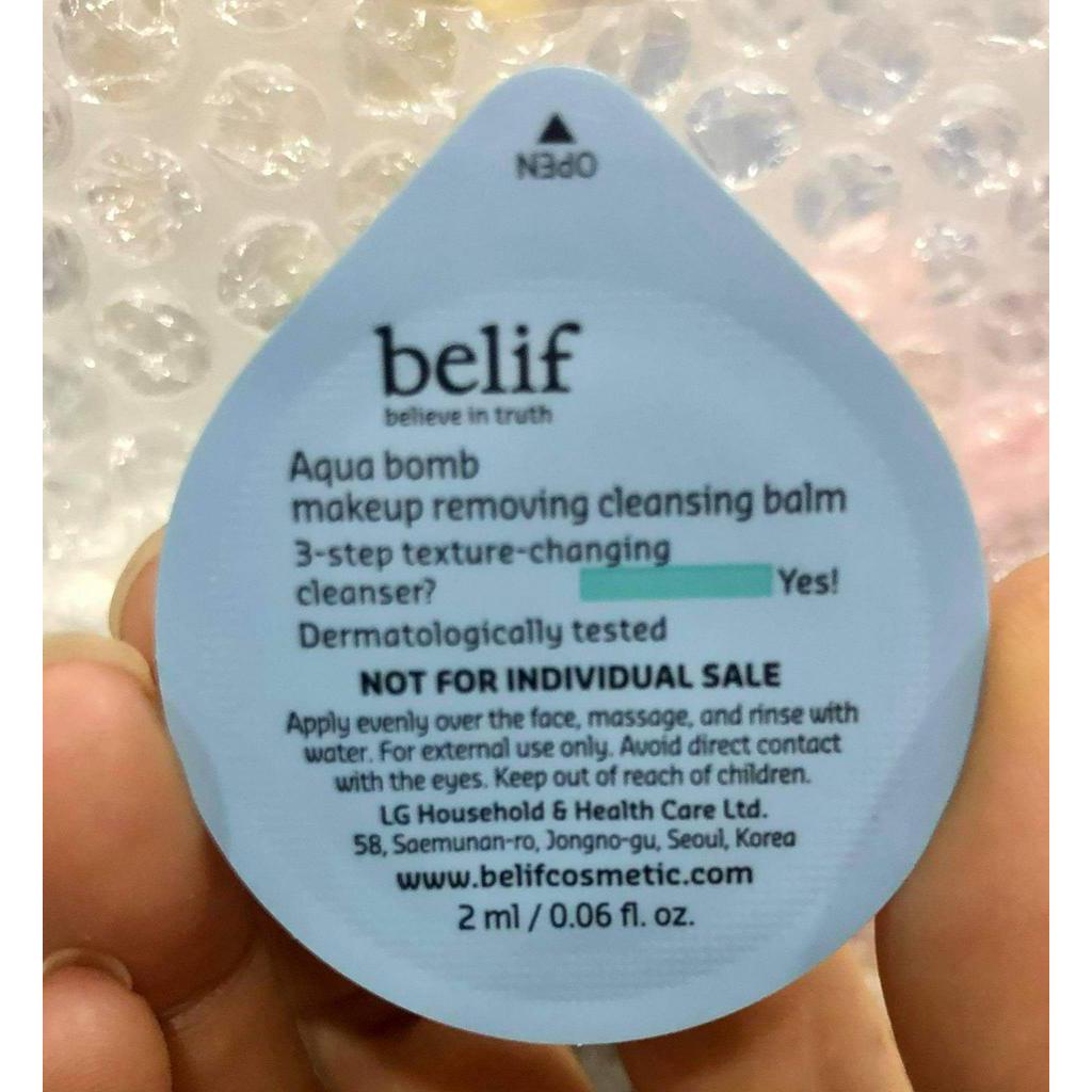 Sample Sáp tẩy trang Aqua Bomb makeup removing Cleansing Balm 2ml MỸ