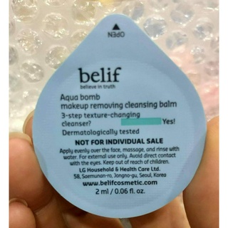 Sample Sáp tẩy trang Aqua Bomb makeup removing Cleansing Balm 2ml MỸ