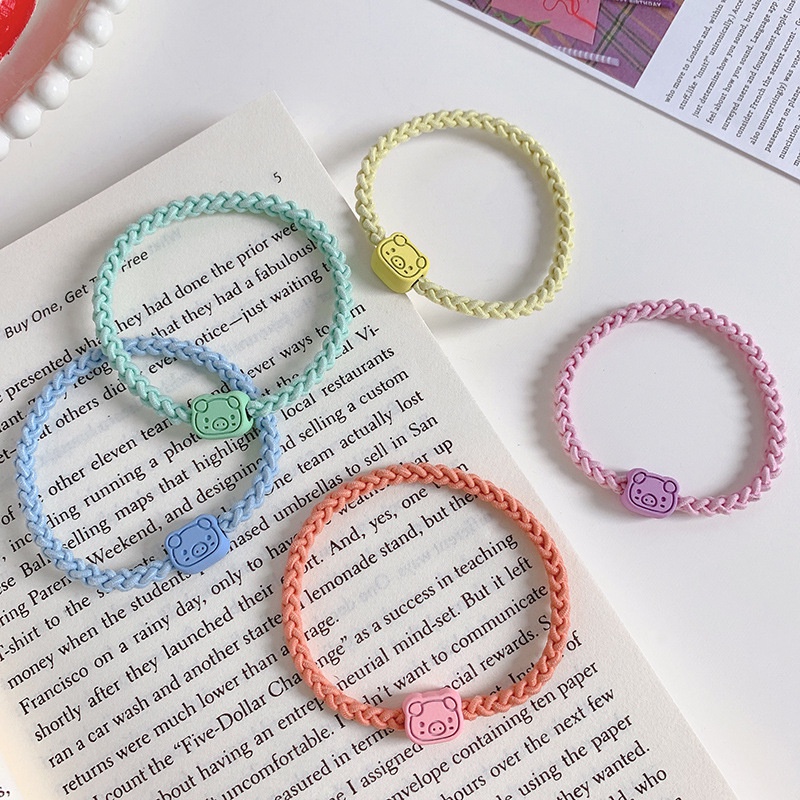 Dây Buộc Tóc Cao Su Bện Phong Cách Ngọt Ngào Cho Nữ