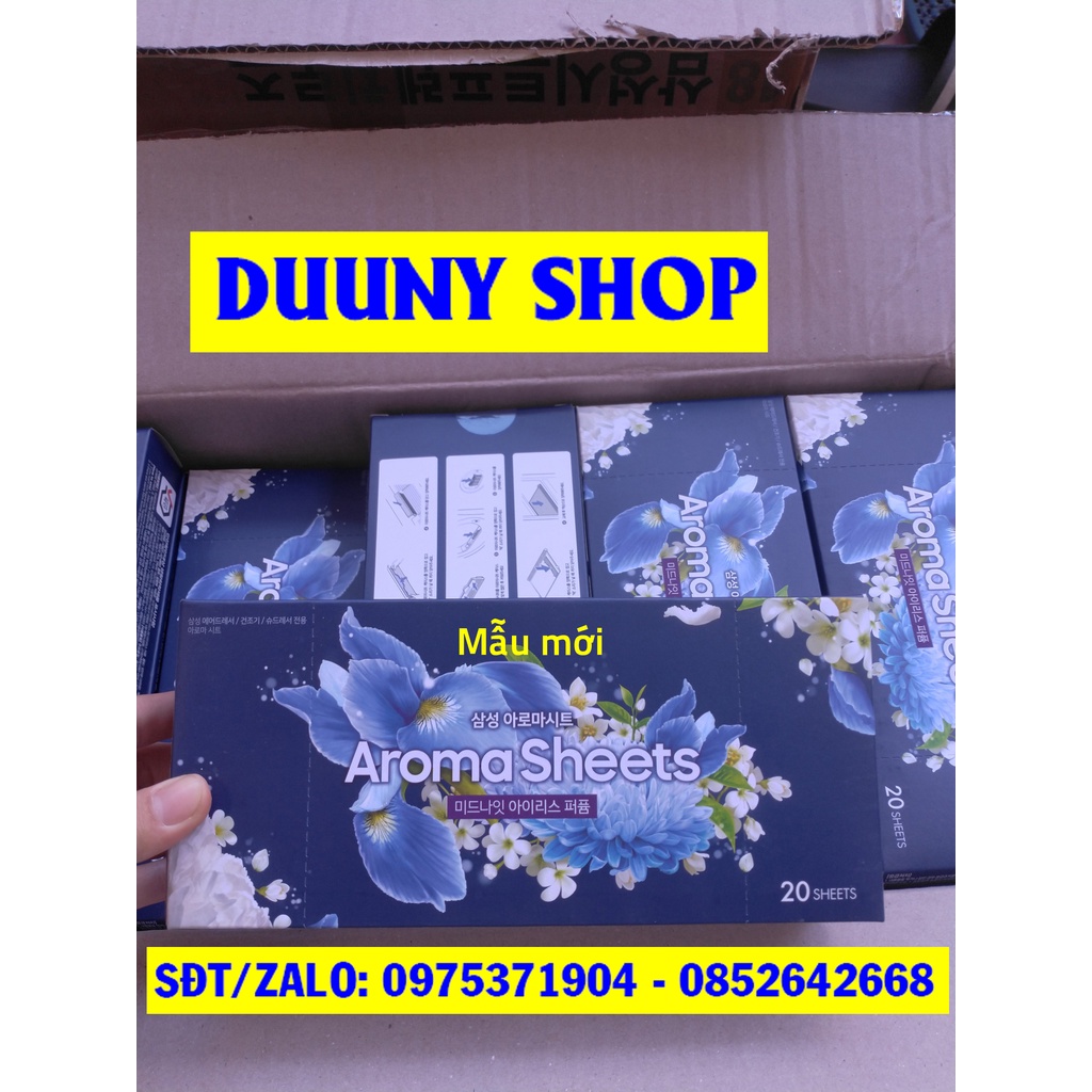 Giấy thơm Airdresser, giấy giặt khô hoa diên vĩ dùng máy giặt khô Samsung Airdresser, LG Styler