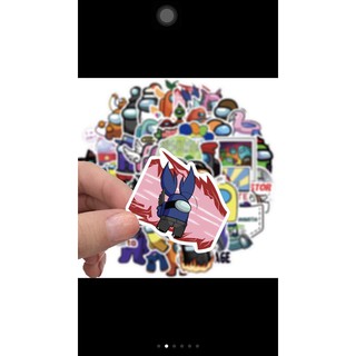 set 10 sticker amongus không trùng hình