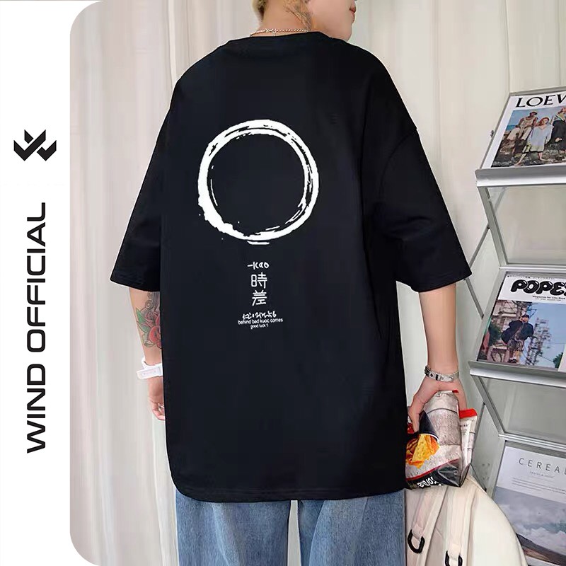 Áo thun tay lỡ WIND phông unisex form rộng thun cotton KAO thời trang nam nữ oversize | BigBuy360 - bigbuy360.vn