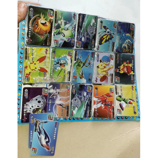 Sét 45 thẻ bài Pokemon_Vip bằng nhựa cứng kích thước 4x6cm
