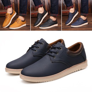 Giày da lộn cổ thấp có dây buộc