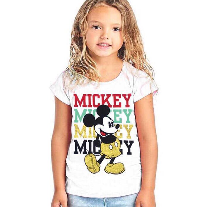 ÁO THUN BÉ GÁI DISNEY XUẤT DƯ 1-5T (11-22kgs)