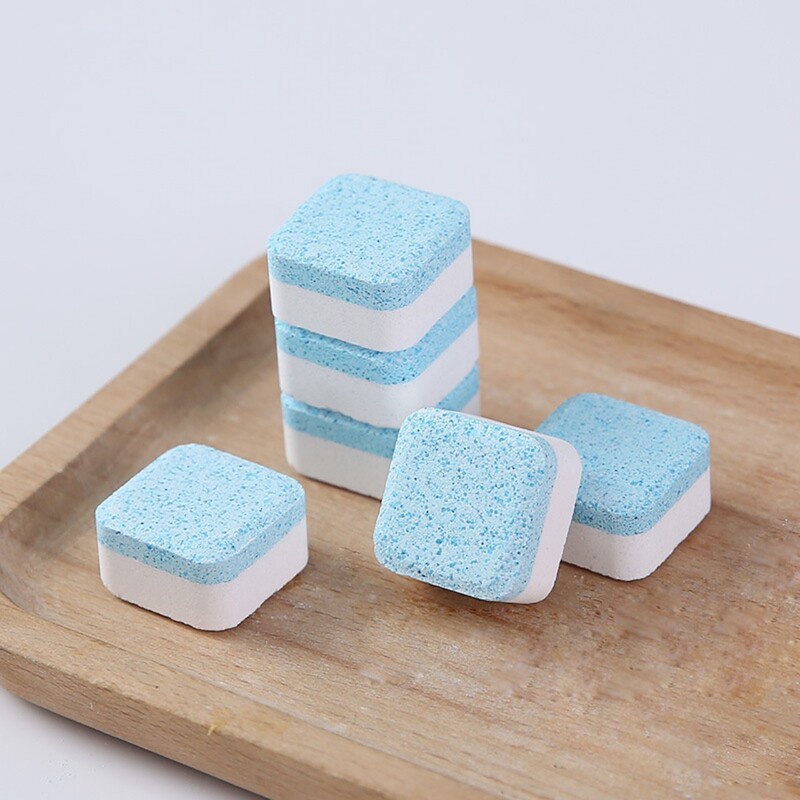 Viên tẩy lồng máy giặt Hộp 12 viên tẩy rữa mọi vết bẩn nhanh chóng cho máy giặt cửa ngang cửa trên hòa tan trong nước