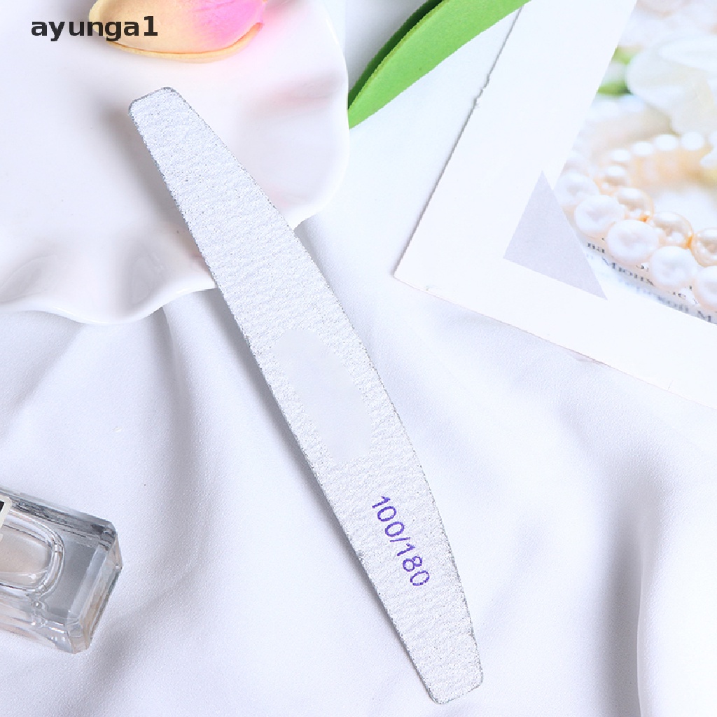 [ayunga1] 10pcs/Lot Wooden Nail Files Professional Nail Buffer 100/180 Wood Nail File [new]