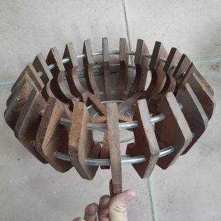 Mẫu chậu đĩa trồng lan gỗ căm se đk 20cm