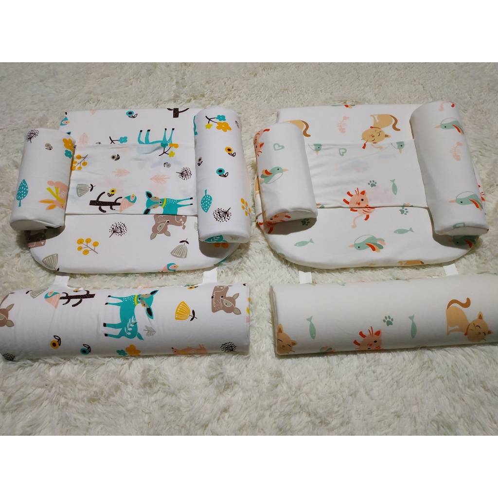 Gối cao su non chống trào ngược 15 độ Babylux  - Phiên bản gối to, có chẹn 2 bên