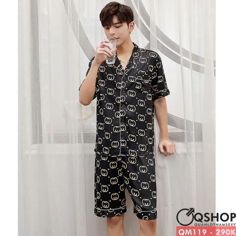 BỘ ĐỒ PIJAMA NGẮN NAM QM119 👑