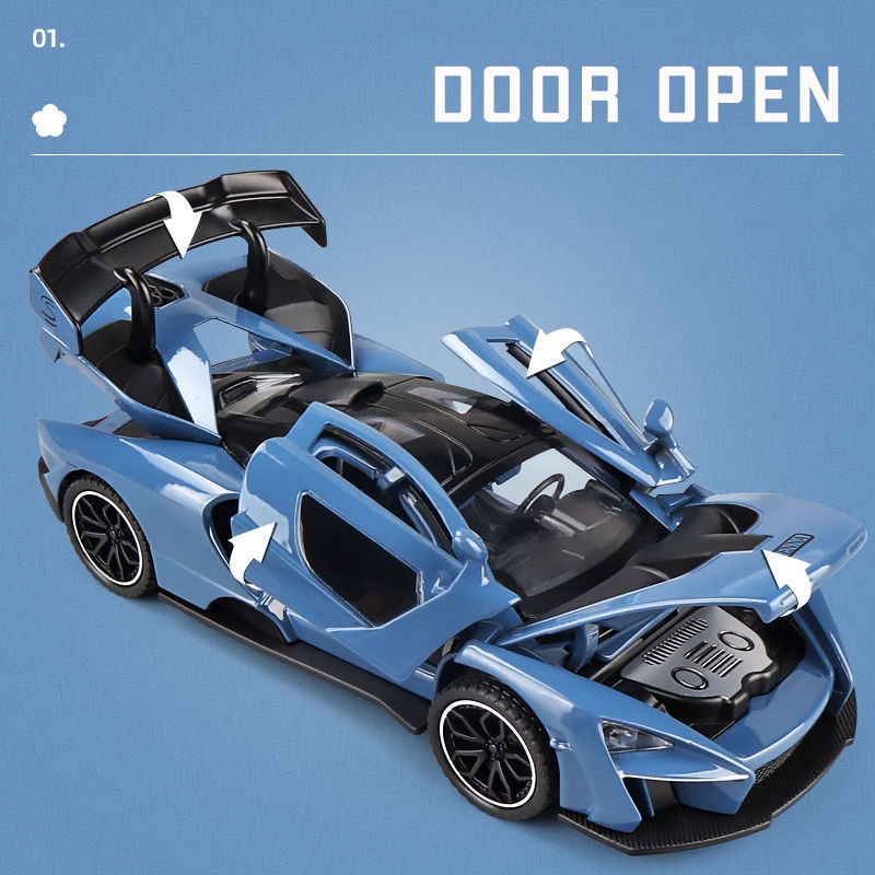 Mô Hình Xe Hơi Mclaren Snna Bằng Hợp Kim Có Đèn Và Nhạc Tỷ Lệ 1: 32 Dành Cho Bé Trai