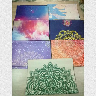 Thảm tập yoga du lịch 100% cao su, hoa văn cao cấp, bề mặt nỉ siêu bám