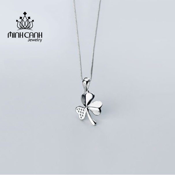 [Mã FARSBR151 giảm 100% đơn 0đ] Vòng Cổ Bạc Ta Cỏ 3 Lá May Mắn - Minh Canh Jewelry