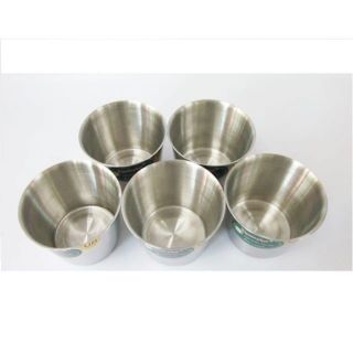 Combo 10 Chung Làm Đá Inox 9cm/10cm - Nhôm Trắng