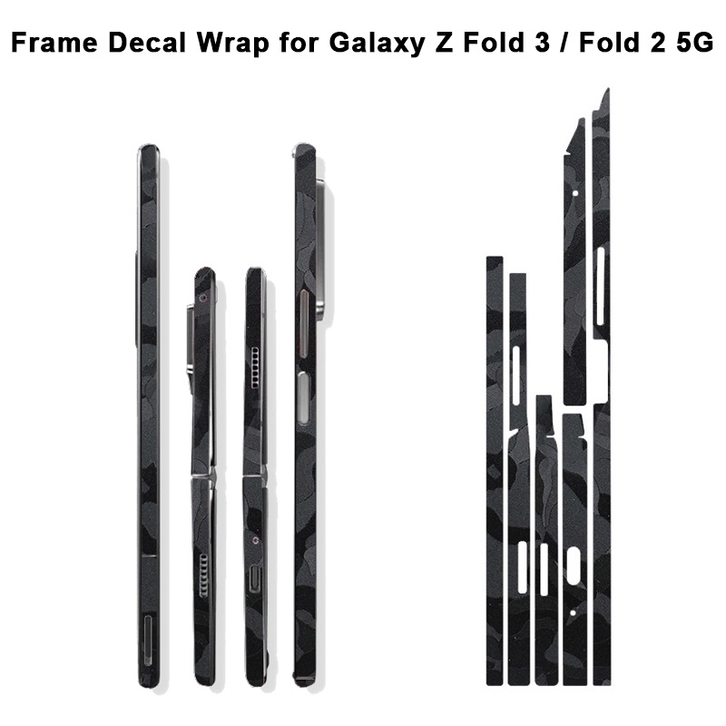 Miếng Dán Chống Trầy Xước Màu Đen Họa Tiết Rằn Ri 3D Cho SAMSUNG Z Fold 3 5G
