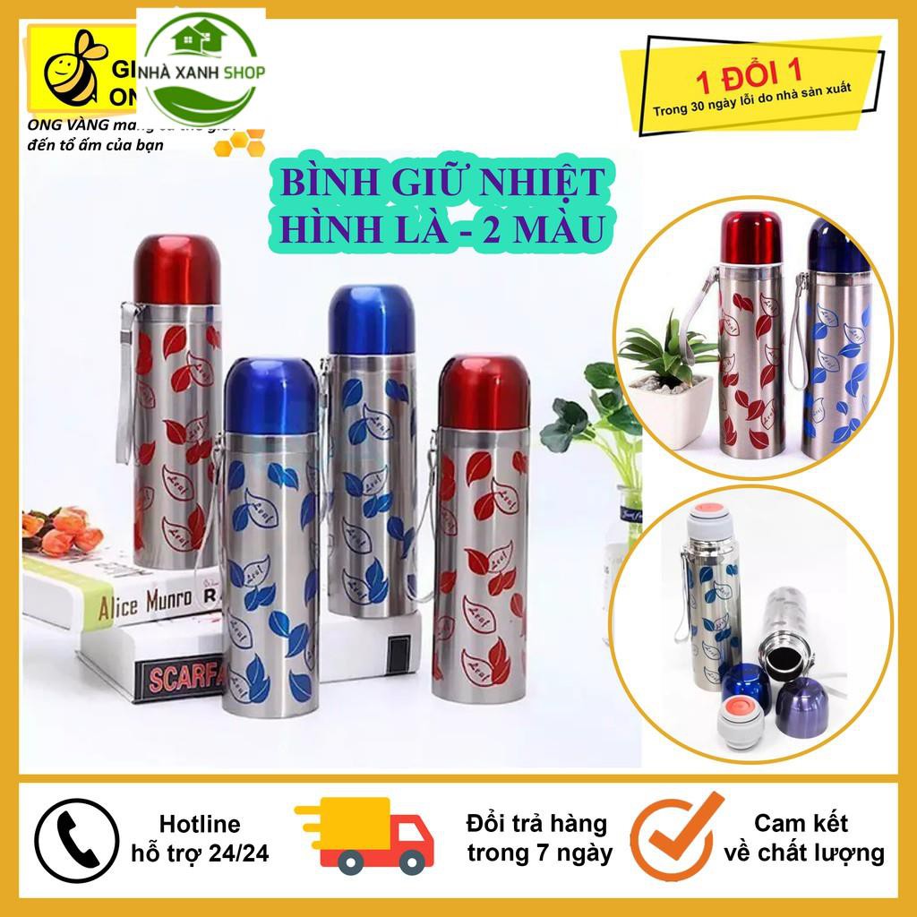 💕Bán Giá Sỉ💕 Bình Giữ Nhiệt 3 Lớp Inox Hình Chiếc Lá, Dung Tích 500Ml, Giữ Nhiệt Cực Lâu, Cách Nhiệt Cực Tốt