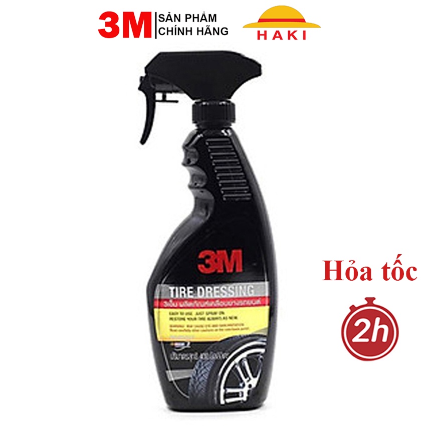 Dung dịch làm bóng lốp xe ô tô, xe máy, bóng vỏ xe 3M chính hãng nhập Thái Lan 39042LT, chai xịt bóng lốp ô tô 3M.