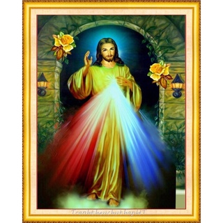 TRANH ĐÍNH ĐÁ ABC 3D LÒNG THƯƠNG XÓT CỦA CHÚA LG1823 (KHÁCH TỰ ĐÍNH) KT:60X75CM