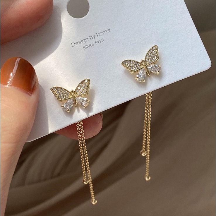 S925 needles, bachelors, long earrings that have long sleeves of superfluent earrings, fresh earrings of Korea